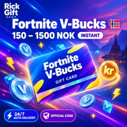 [AUTO 24/7] Fortnite V-Bucks Gift Card • 150–1500 NOK • Norway (NO)