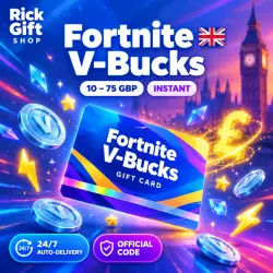 [AUTO 24/7] Fortnite V-Bucks Card 10–75 GBP UK Digital Code