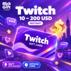 [AUTO 24/7] Twitch Gift Card 10–200 USD Voucher