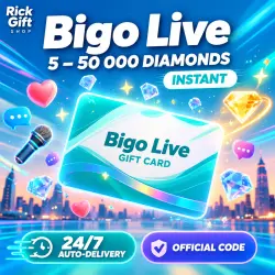 [AUTO 24/7] Bigo Live Diamonds 5-50000 Global Top-Up Code