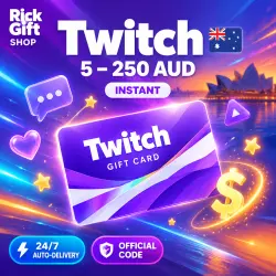 [AUTO 24/7] Twitch Gift Card 5–250 AUD Australia Wallet