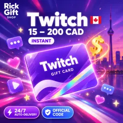 [AUTO 24/7] Twitch Gift Card 15-200 CAD | Canada (CA) Code