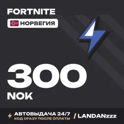 Fortnite 300 NOK | Код | Норвегия | Автодоставка 24/7, лот №254674