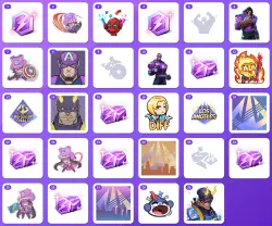 Marvel Rivals Twitch Drops (29 Items) — 100 CHRONO TOKENS - 1 + Wolverine Spray +27 more
