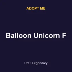 Balloon Unicorn F | ADM | Adopt Me — Roblox, лот №215391