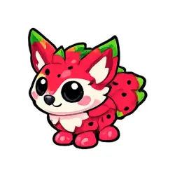 Dragonfruit Fox Pet | ADM | Adopt Me — Roblox, лот №215837