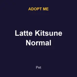 Latte Kitsune Normal | ADM | Adopt Me — Roblox, лот №216343