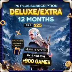 PS Plus Deluxe/Extra на 12 months for PS4 PS5 P2 (sharing)