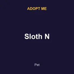 Sloth N | ADM | Adopt Me — Roblox, лот №216925