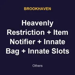 Heavenly Restriction + Item Notifier + Innate Bag + Innate Slots 3 + Innate Slots 4 - Jujutsu Infini