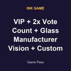 VIP + 2x Vote Count + Glass Manufacturer Vision + Custom Player Tag | Ink game | Ink game