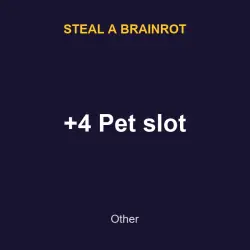 +4 Pet slot | SAB | Steal a Brainrot — Roblox, лот №217563