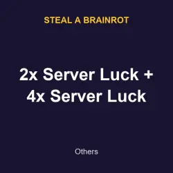 2x Server Luck + 4x Server Luck | SAB | Steal a Brainrot — Roblox, лот №217573