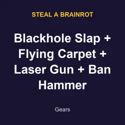 Blackhole Slap + Flying Carpet + Laser Gun + Ban Hammer | S… — Roblox, лот №217586