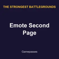 Emote Second Page | TSB | The Strongest Battlegrounds
