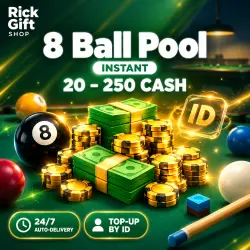 [AUTO 24/7] 8 Ball Pool 20–250 Cash by ID GLOBAL