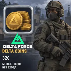 Delta Force — 320 (300 + 20) Delta Coins — Mobile, top-up by ID, no login