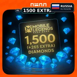 Mobile Legends 1,500 (+265 Extra) Diamonds - Россия, лот №208285