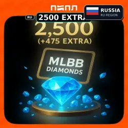 Mobile Legends 2,500 (+475 Extra) Diamonds - Россия, лот №208286