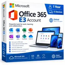 Microsoft Office 365 E3 Account — 1 Year | 5 Devices | Global