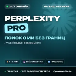 24/7 | Perplexity PRO | Payment to your account | 1 MONTH | Any region