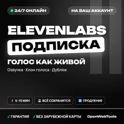 24/7 | ElevenLabs | Payment to your account | 1 MONTH | Any region