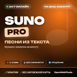 24/7 | Suno PRO | Payment to your account | 1 MONTH | Any region