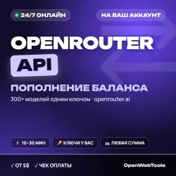 24/7 | OpenRouter BALANCE TOP-UP | Price per 1$ | from 5$ | Your account