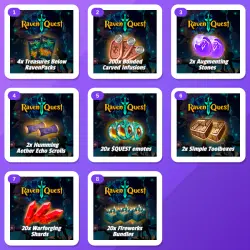 RavenQuest Twitch Drops (8 Items) — Ravenpacks + Bonded Carved Infusions +6 more