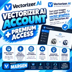 Cuenta Vectorizer AI | Acceso Instantáneo | Económica y Segura [1 MES]