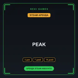 PEAK | RENT 3/7/14 DAYS | STEAM ACCOUNT