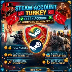 NEW Steam Account TURKEY (TRY / USD) | Full Email Access | Instant Auto-Delivery 24/7