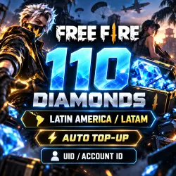 Free Fire LATAM — 110 Diamonds | Auto Top-Up