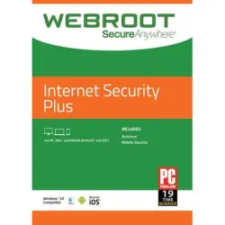 Webroot SecureAnywhere Internet Security Plus 3 Devices 1 Year | Subscription Key | GLOBAL