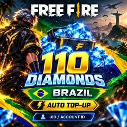 Free Fire Brazil — 110 Diamonds | Auto Top-Up