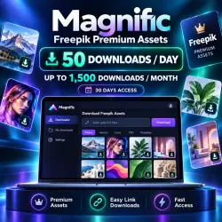 Magnific Premium+ Downloader Panel 30 Downloads Daily | 50 Downloads Daily | Up to 1500+ Files