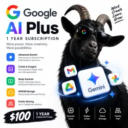 Google AI Plus – 1 Year Subscription