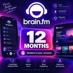 Brain.fm – 12 Months (1 Year) | Redeem on Your Account | Auto Delivery