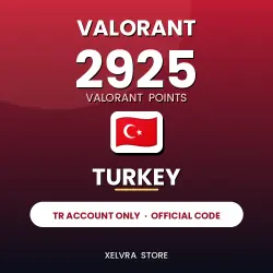 TURKEY ONLY — VALORANT 2925 VP · TR account · Valorant Points · official code