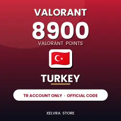ТОЛЬКО ТУРЦИЯ — VALORANT 8900 VP · TR аккаунт · Валорант По…, лот №254856