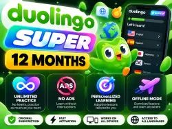 Duolingo Super | 12 Months | Original Subscription
