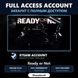 Ready or Not - Steam Account with FULL ACCESS | The Account is Yours | Online