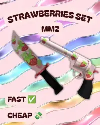 Strawberries | Knife and Weapon Strawberries | Murder Mystery 2 | MM2 | SET