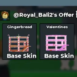 Base skin Brown Gingerbread + Pink Valentines skins (Base S… — Roblox, лот №218069