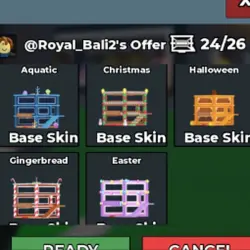 Base Skins : Aquatic + Christmas + Halloween + Gingerbread … — Roblox, лот №218097