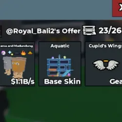 Garama 1.1B s + Aqua blue base skin + Cupid Wings fly gear … — Roblox, лот №218188