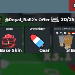 Garama 1B + Waverider + Octo base skin (Base Skin) — Roblox, лот №218197