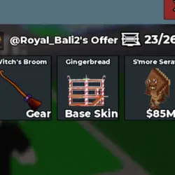 Ginger Bread Base Skin + Witch's Broom + Smore Serat (Base … — Roblox, лот №218208