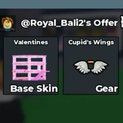Valentine base skin + Cupid Wings fly gear (Base Skin) — Roblox, лот №218227