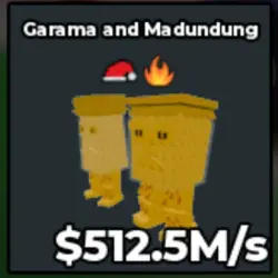 #AB Gold Garama and Madundung With Santa Hat and Fire (Секр… — Roblox, лот №218608